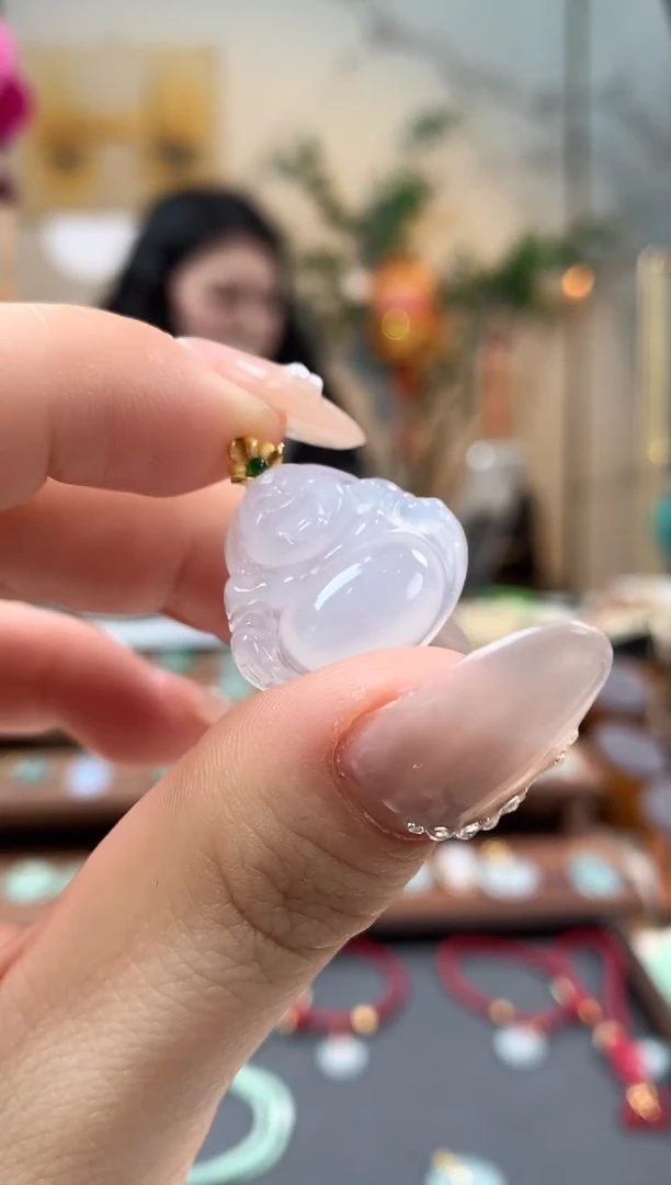 【闪购商品】翡翠吊坠(不含链)18K金镶嵌佛公