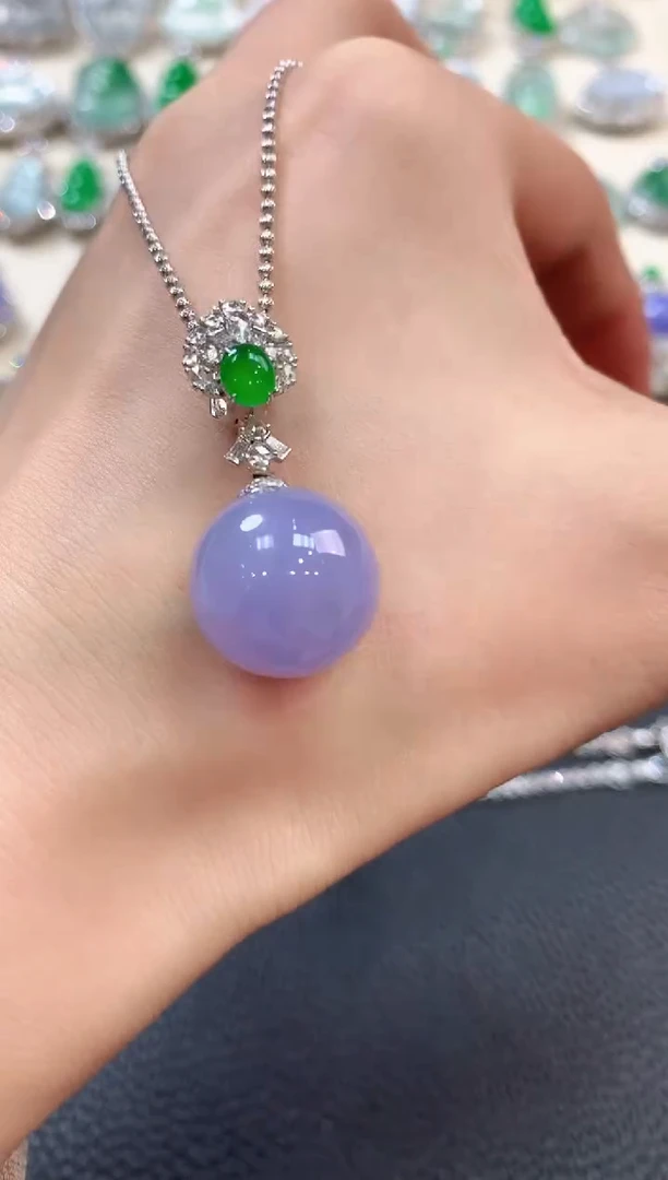 【闪购商品】翡翠吊坠(不含链)18K金镶嵌n27有色差