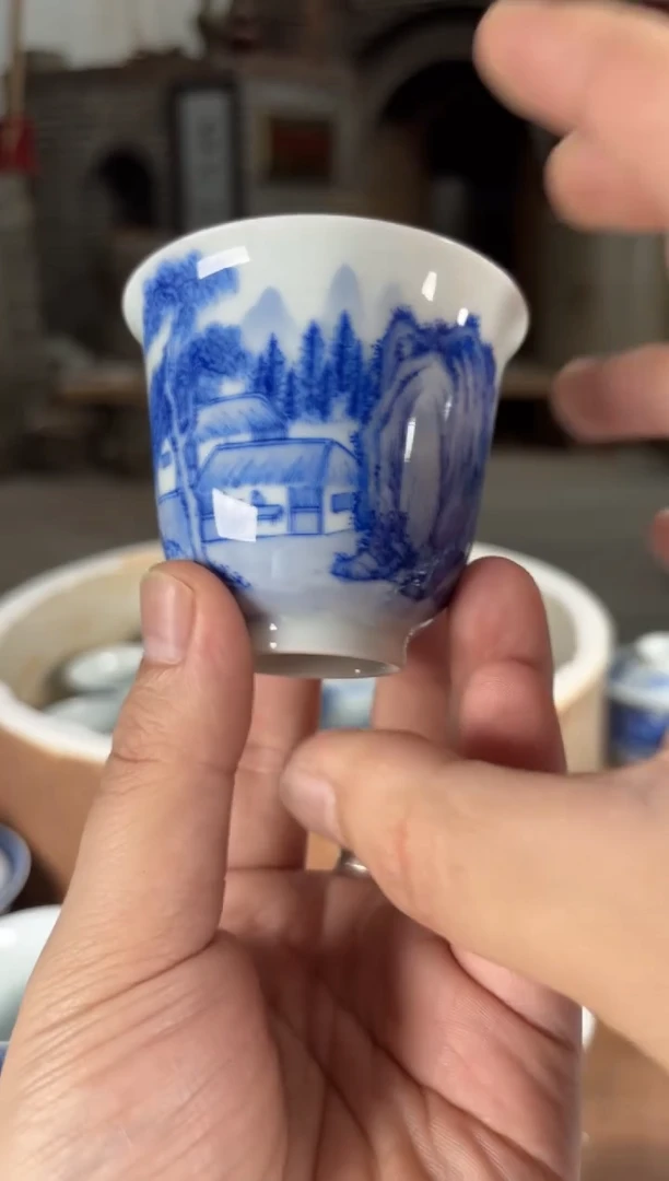 杯看山柴窑青花看山柴窑青花