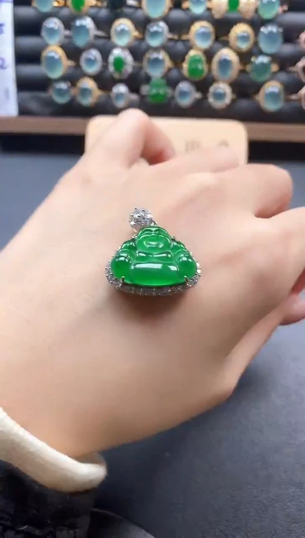 银S925镶嵌戒指翡翠51511