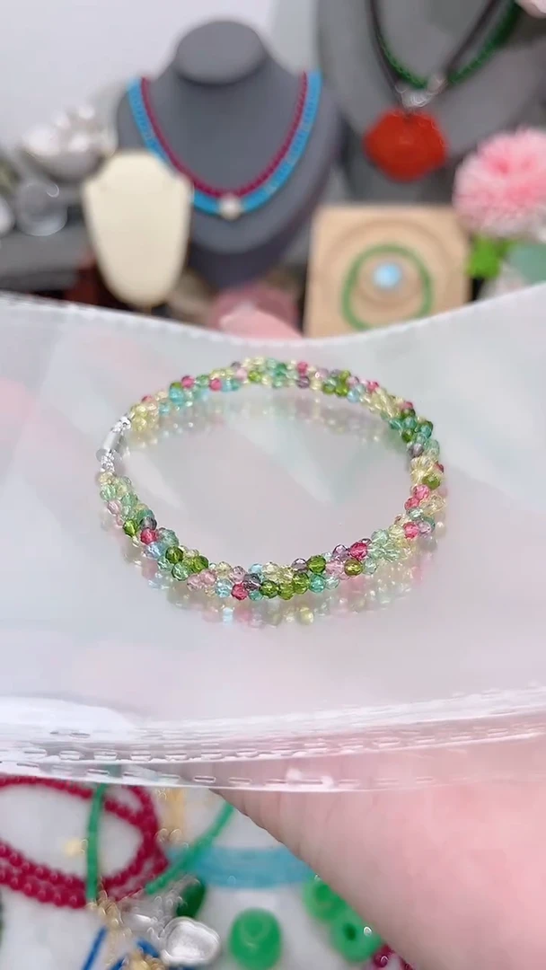 合金手链尖晶石彩麻花19.9
