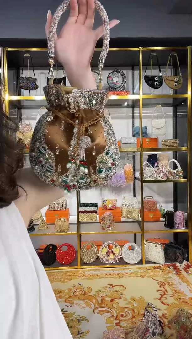 织物珠韵恒泽重工串珠手提包直播间女神专拍