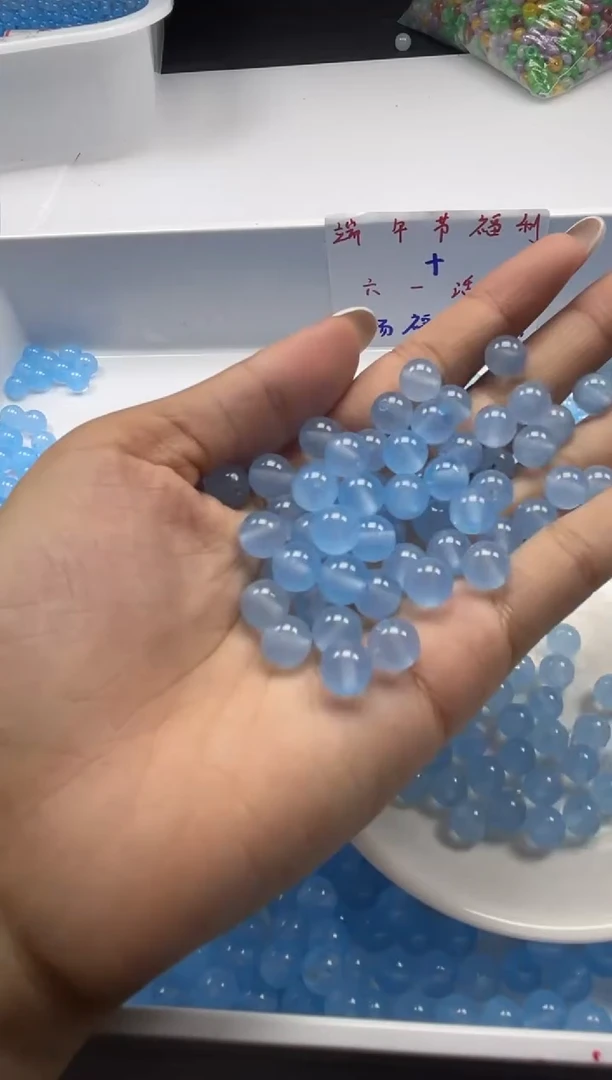 玛瑙/玉髓颈饰未镶嵌w416海蓝宝玛瑙8mm*30颗