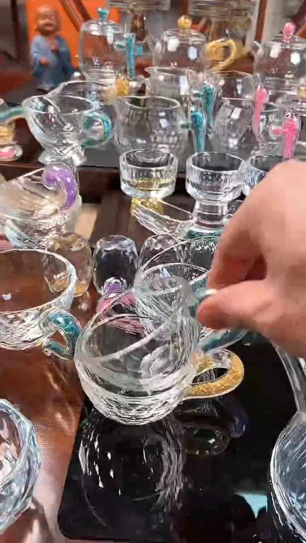 【闪购商品】玺宴新款水晶绿松石金箔75毫升咖啡杯