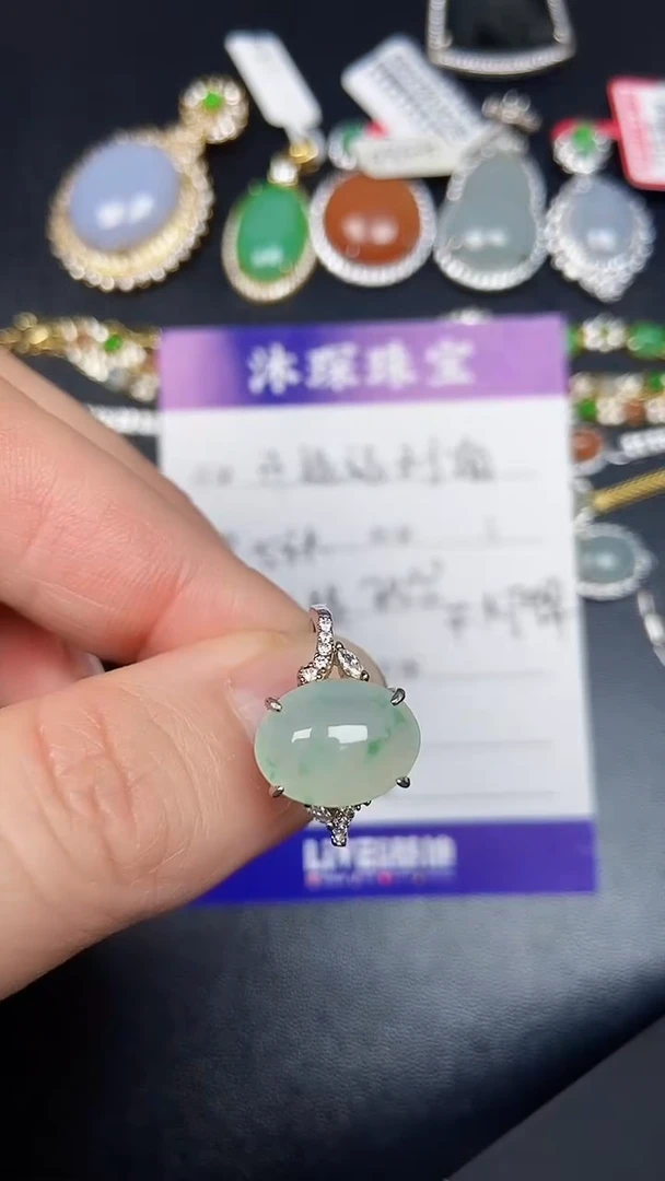 银S925镶嵌戒指翡翠1810