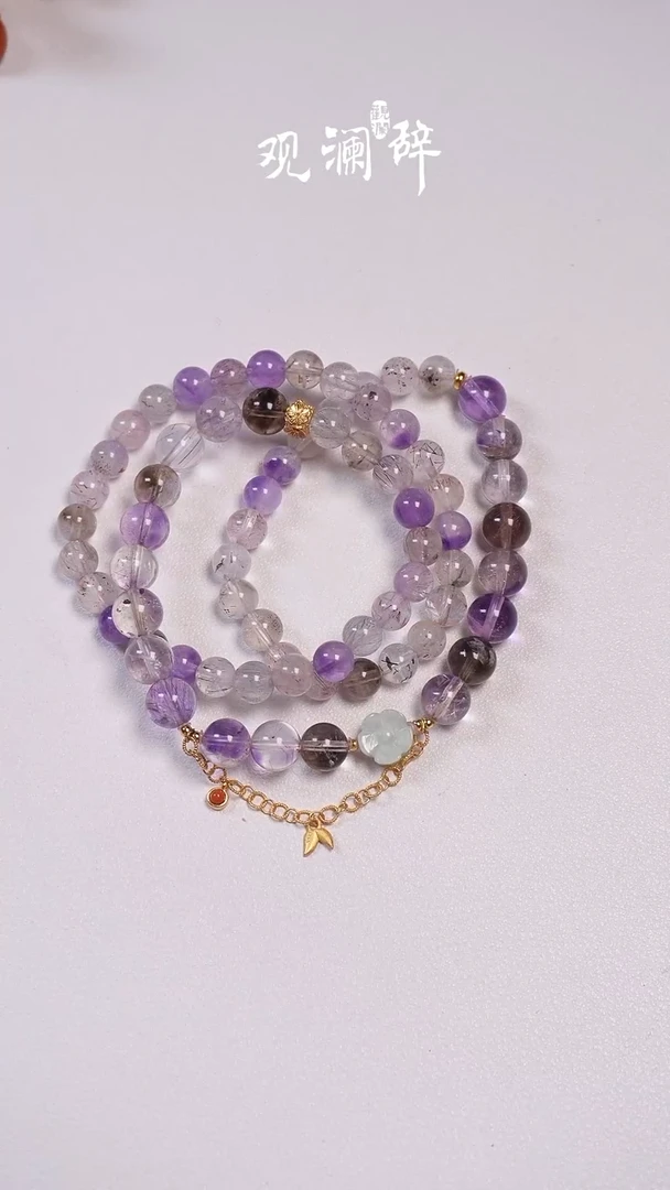 【闪购商品】水晶超七手链银S925镶嵌三圈