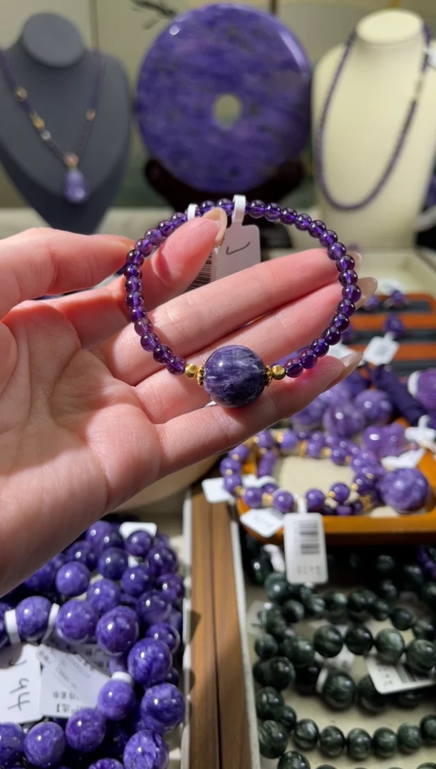 未镶嵌查罗石（紫龙晶）珠串5/16