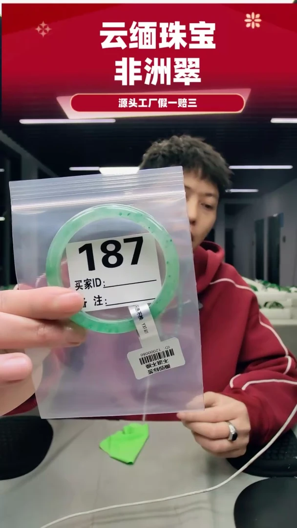 未镶嵌手镯石英质玉（非洲翠）57圈口187