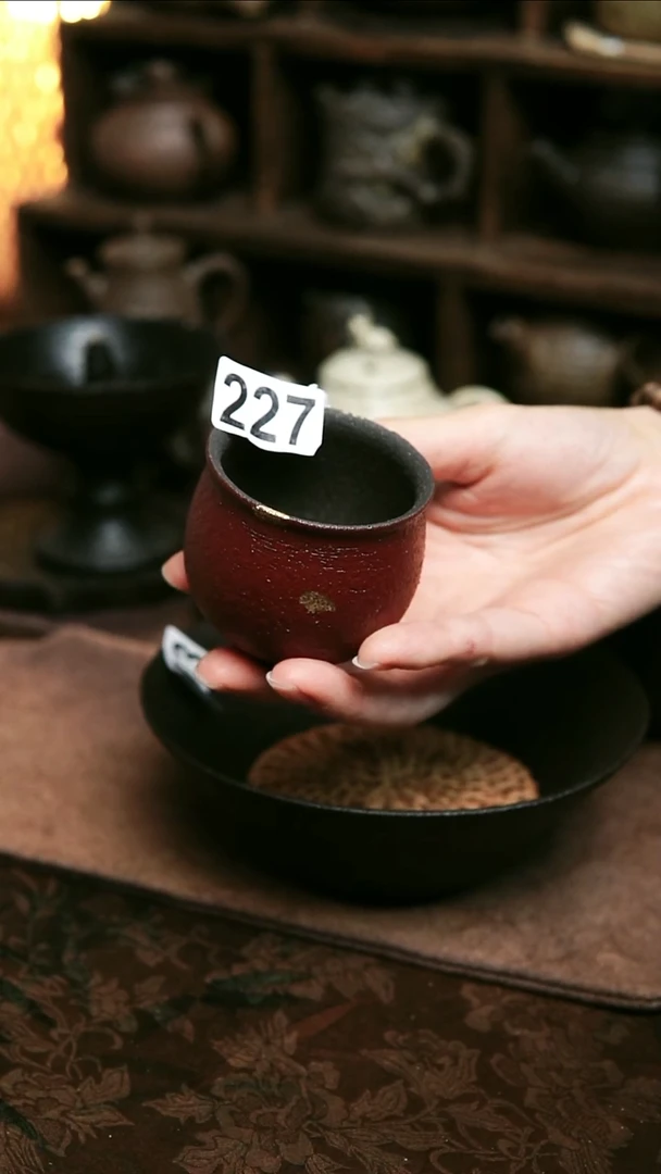 紫砂全手工撒金主人杯75毫升