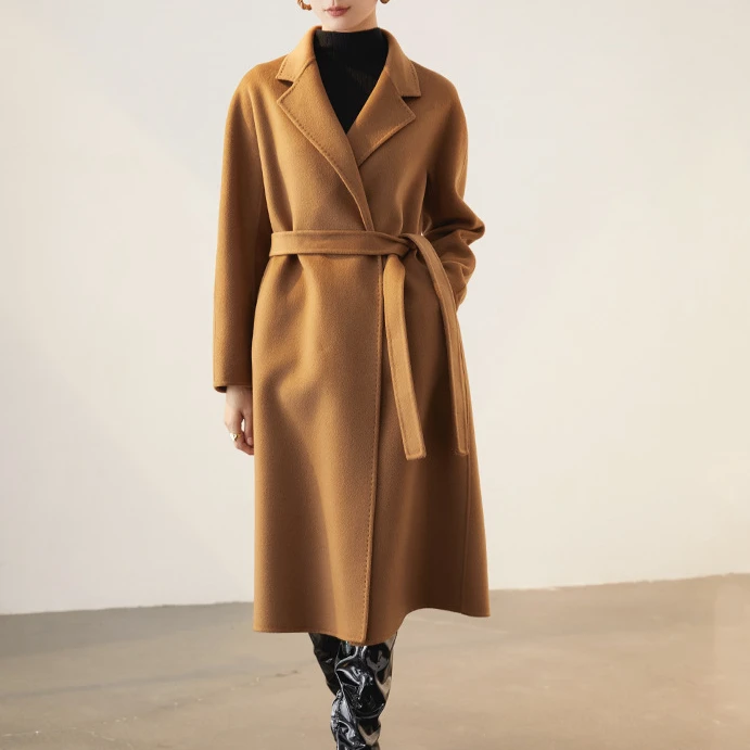 按编号——黑色羊毛大衣双面呢