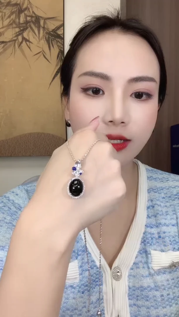 翡翠18K金镶嵌吊坠(不含链)D26