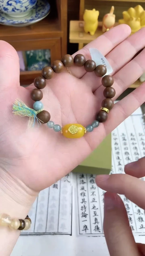 非洲檀香无事牌菩提木质串珠手串/多发性其一/不带盒子