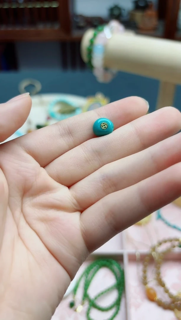 绿松石未镶嵌配饰松石吊坠*1 ZX赠链