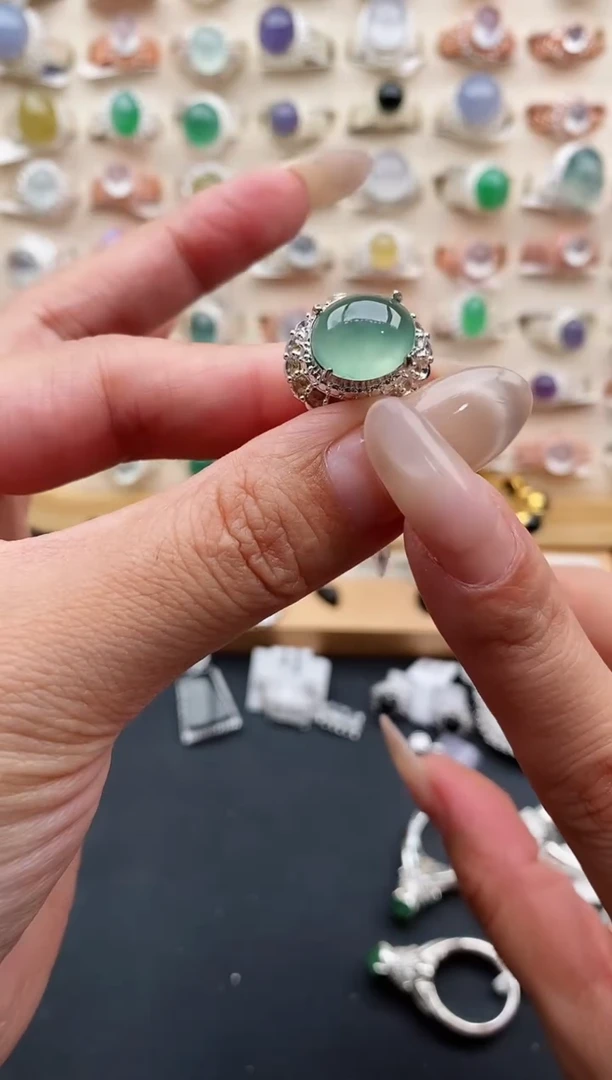 未镶嵌戒指翡翠缅甸天然A货翡翠22  6-9