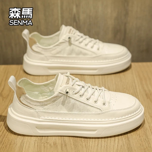 森马冬季男士休闲板鞋透气小众高级感男鞋防臭百搭低帮小白鞋男生