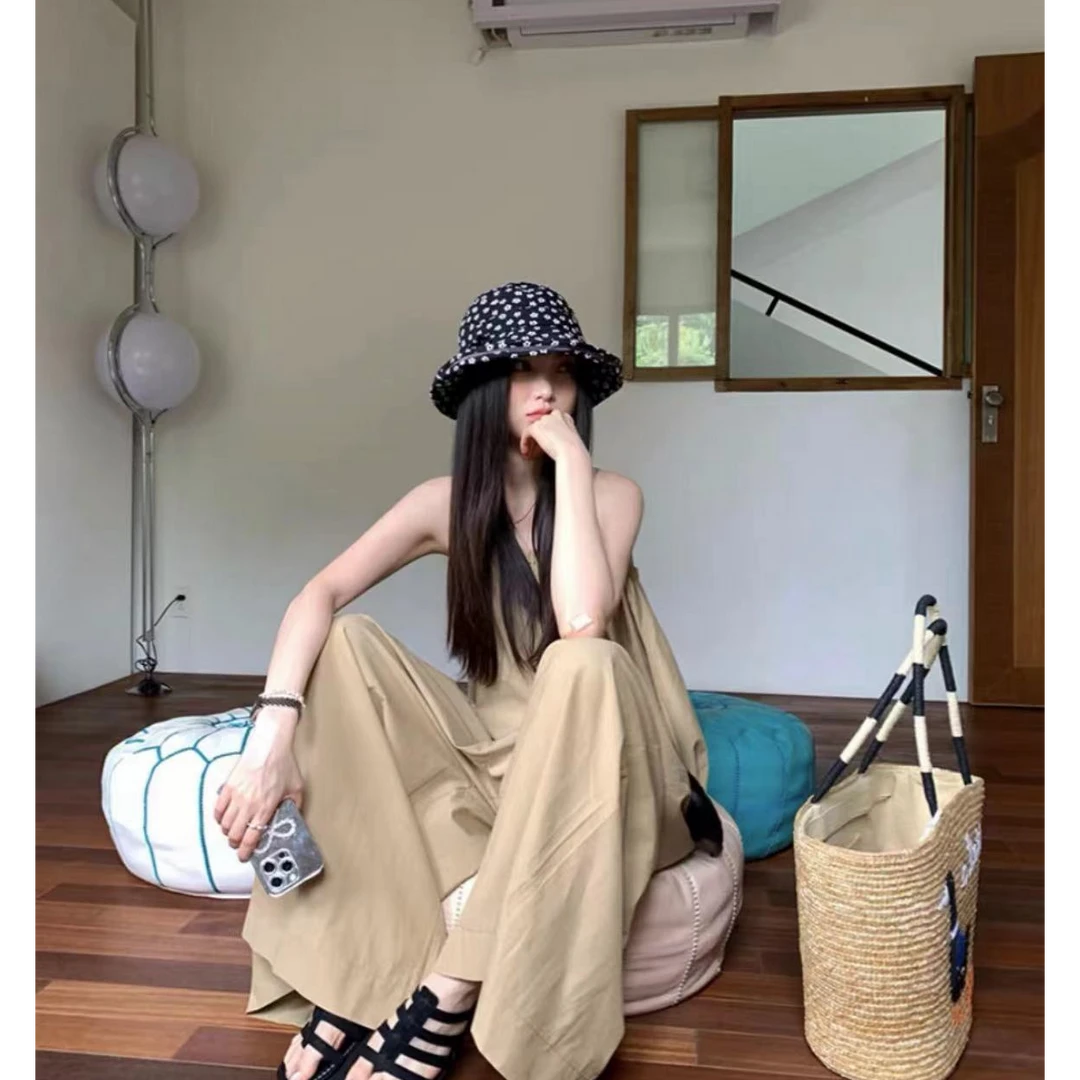 252-INS风慵懒风休闲都市风时尚套装上衣时尚连体裤韩版