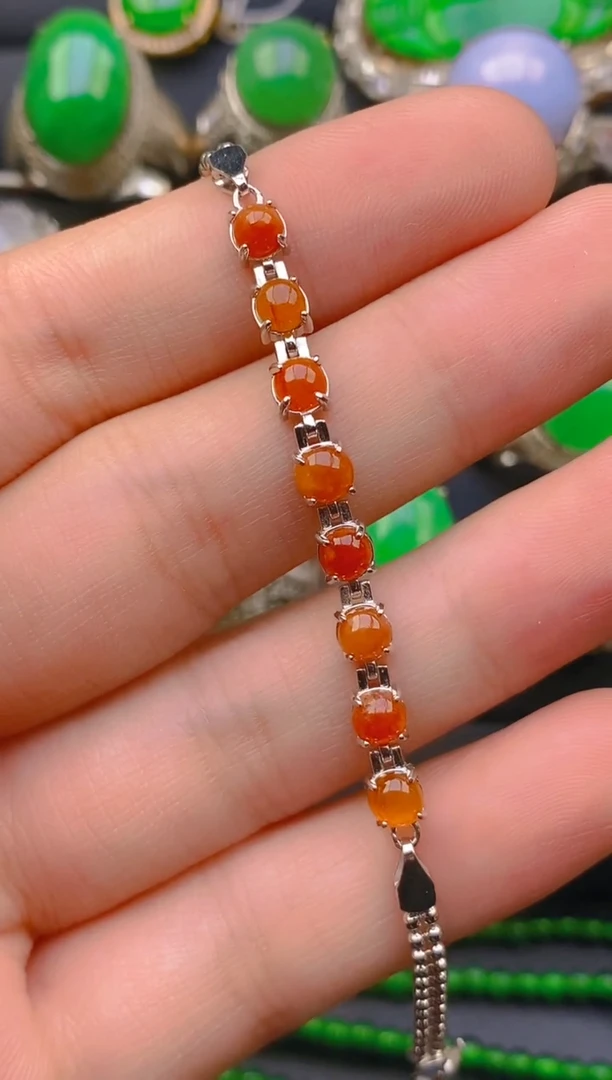 【闪购商品】翡翠戒指银S925镶嵌天然A货翡翠1