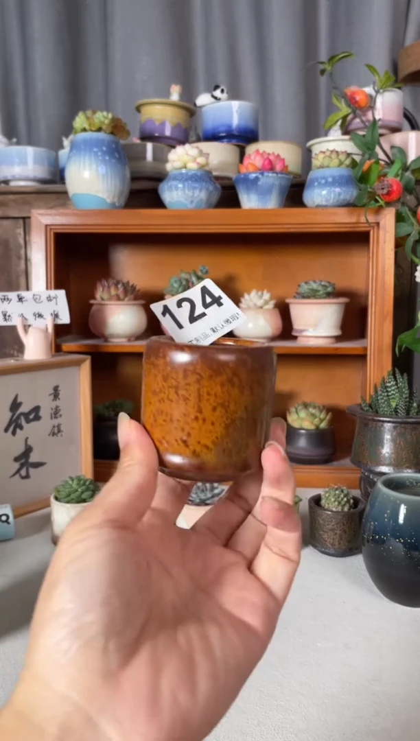 瓷片124知木小芳花盆