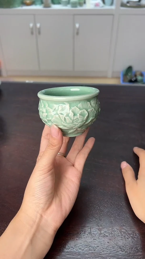 龙泉云间青瓷小米茶器