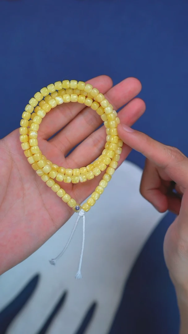 手链琥珀未镶嵌3034/6mm蓝标老型108