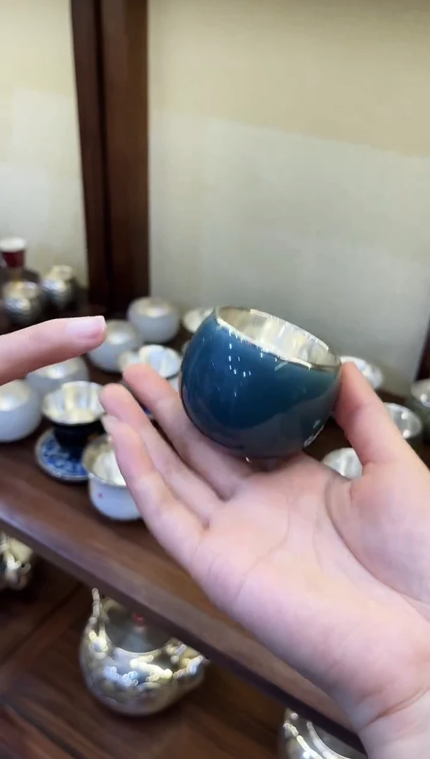 瓷包银杯一个瓷包银杯一个