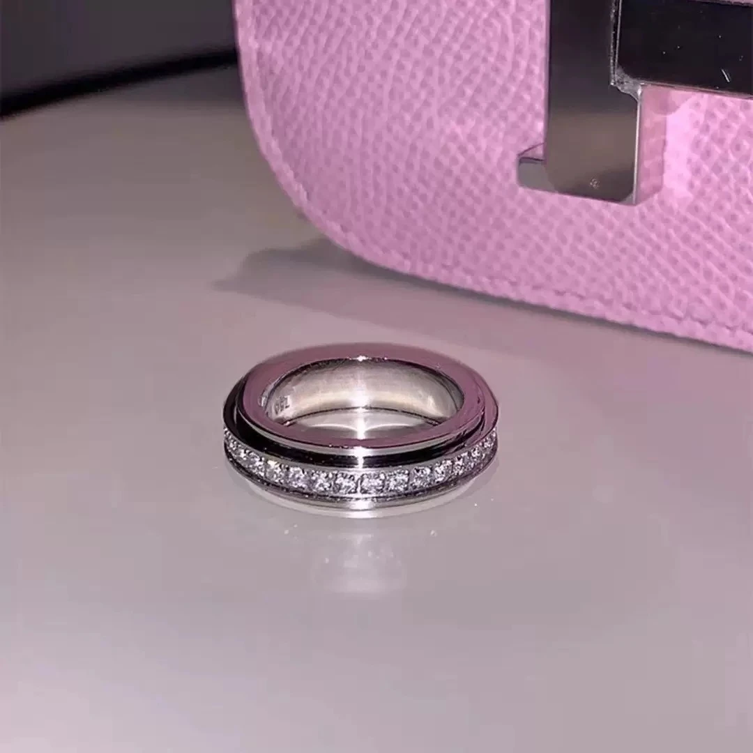 小红书同款时来运转戒指女镶钻小众设计HF034
