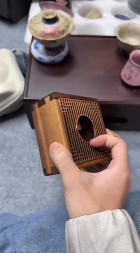 摆件陶茶具茶具茶具四方木温茶炉