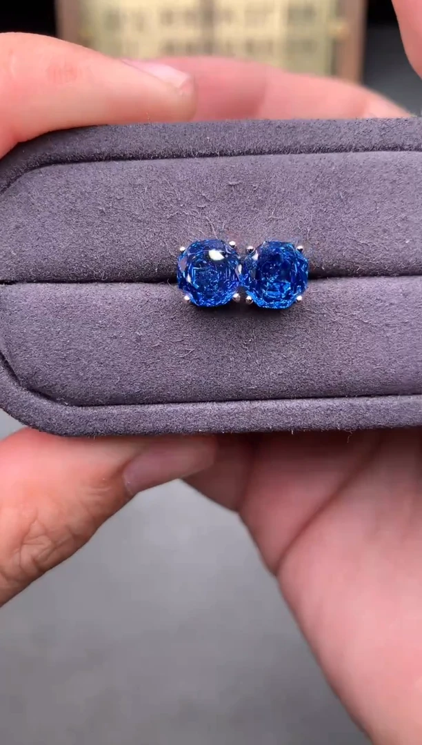 银S925镶嵌托帕石耳饰2222