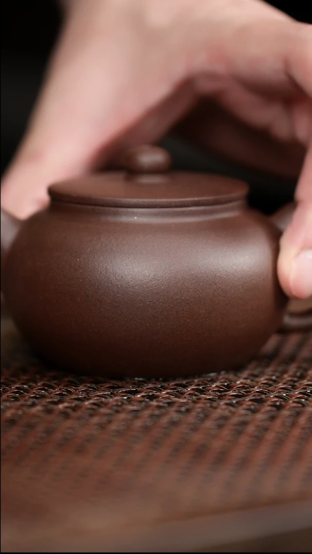 茶壶紫砂紫泥平盖水平