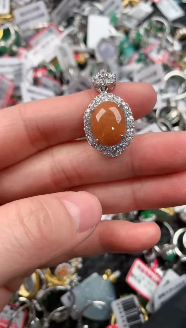 银S925镶嵌戒指翡翠222---10