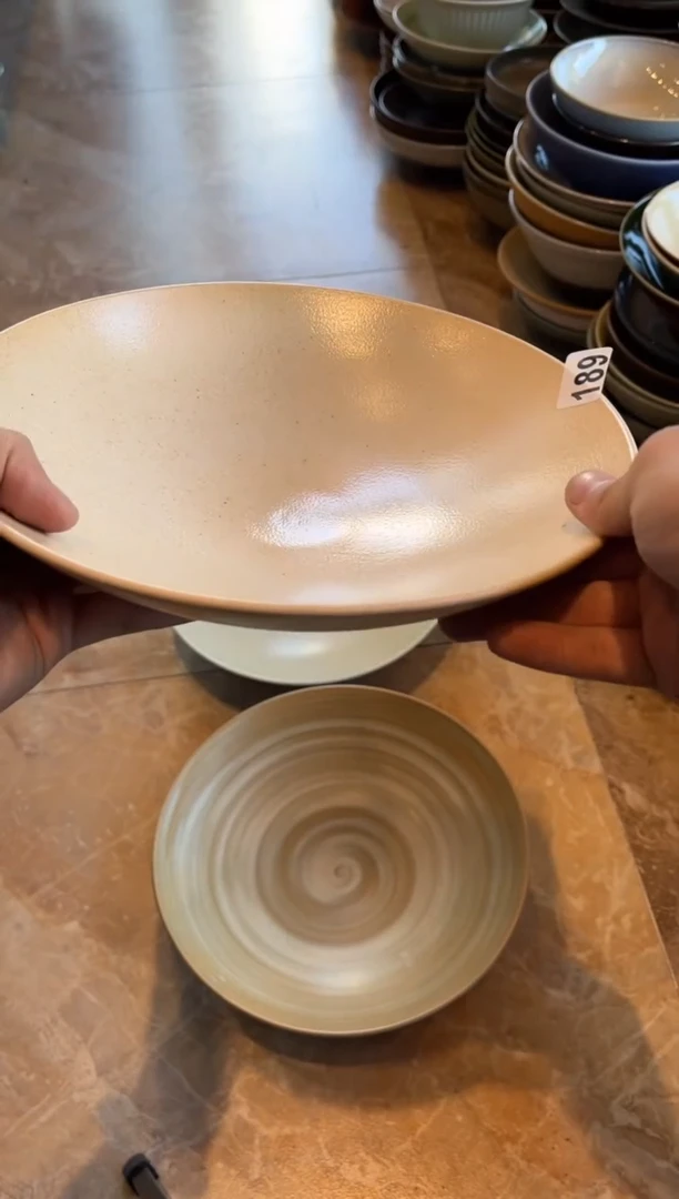 【闪购商品】瓷片189  志野小足斗盘1个