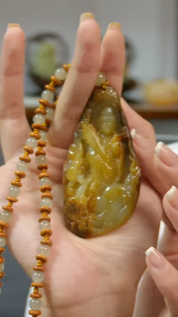 颈饰未镶嵌和田玉普贤