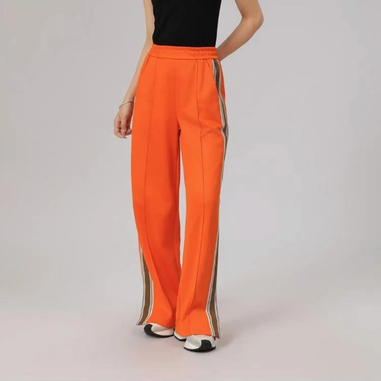 GIRDEAR/哥弟新款裤口开叉直筒裤设计款立体褶车线休闲裤110010