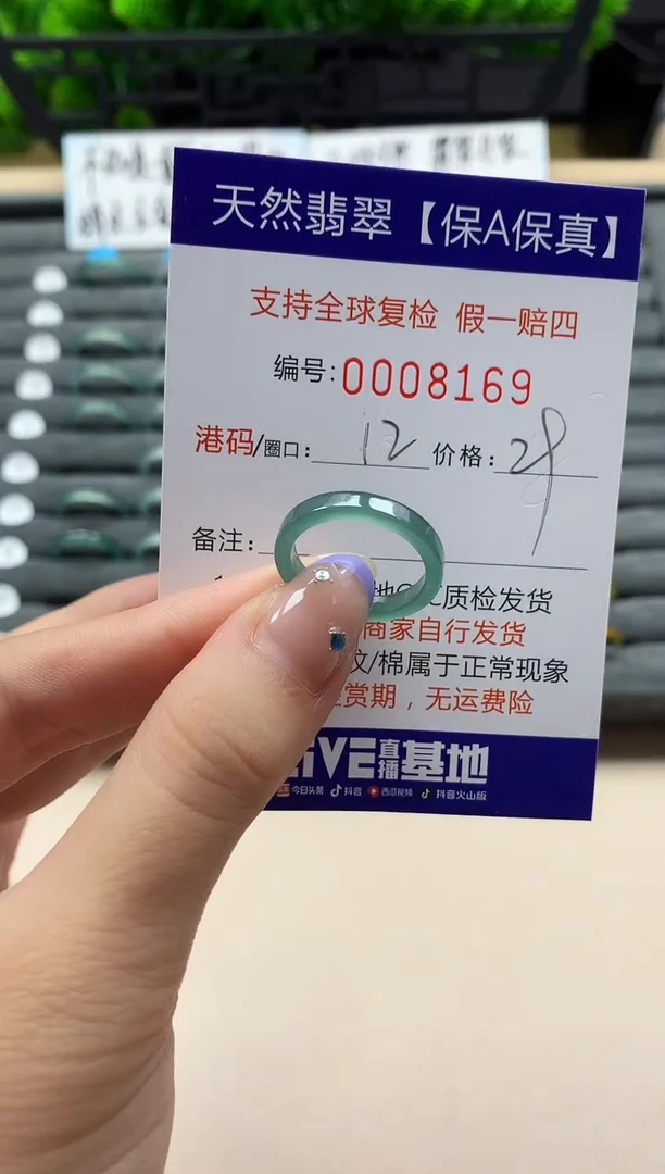 未镶嵌戒指翡翠天然  8169