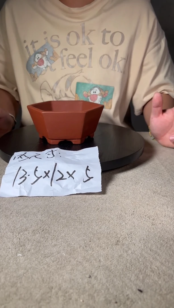 宜兴紫砂花盆小盆