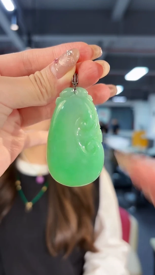 【闪购商品】翡翠颈饰18K金镶嵌缅料A货/支持复检/一件