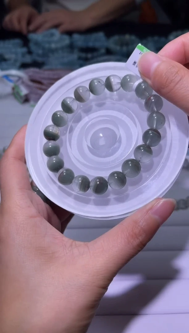 未镶嵌手链水晶J126-10mm翠幽灵单圈-多样性发其一