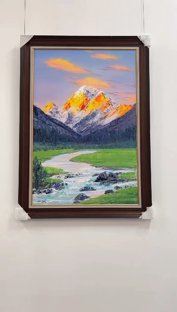 油画梁静原作80*120金山