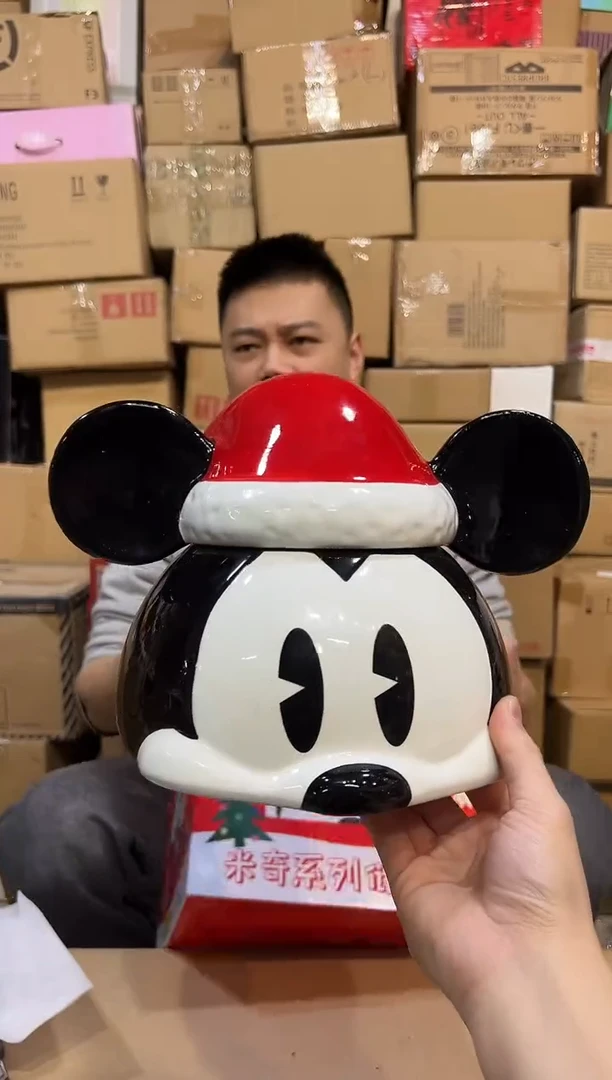 【闪购商品】杯新款大号圣诞原盒米奇头罐