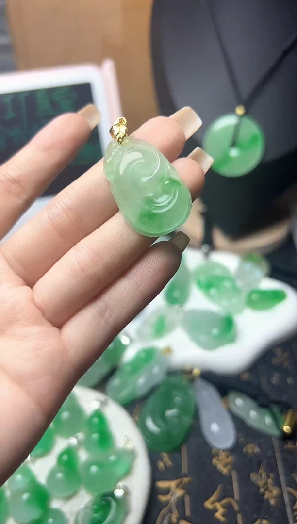 颈饰未镶嵌翡翠所见即所得，一图一物