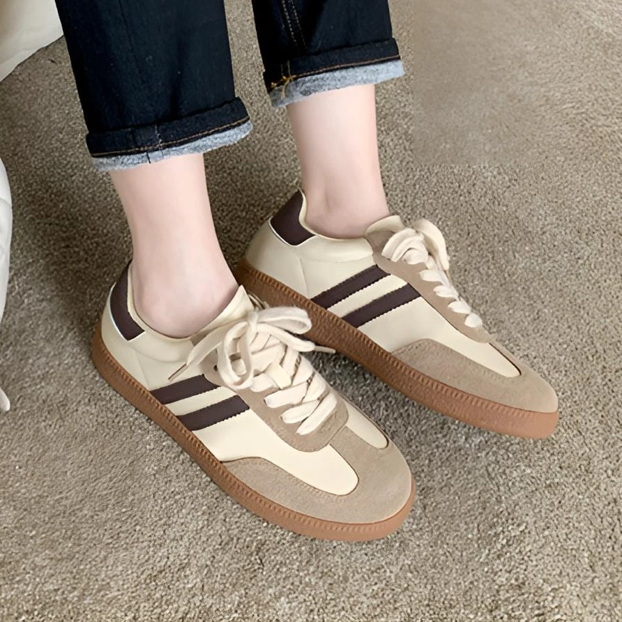 德训鞋女~2025秋季新款小白鞋百搭内增高阿甘鞋平底休闲运动板鞋