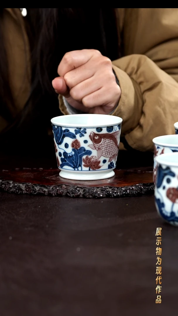 杯子瓷景德镇全手工手绘瓷器！