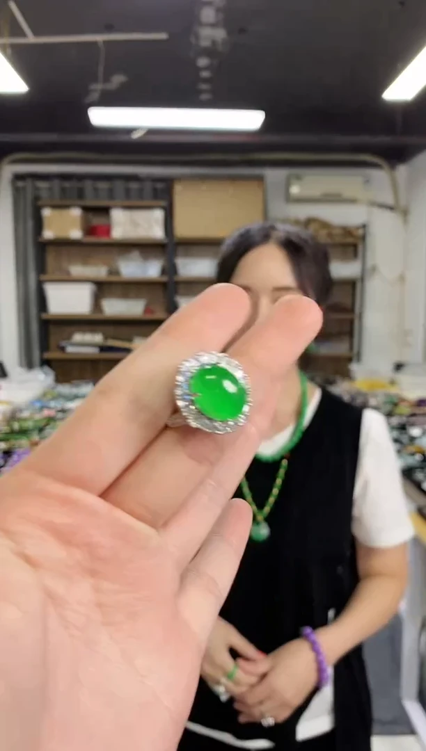 未镶嵌戒指翡翠闪购链接  多样性发其一颜色微差