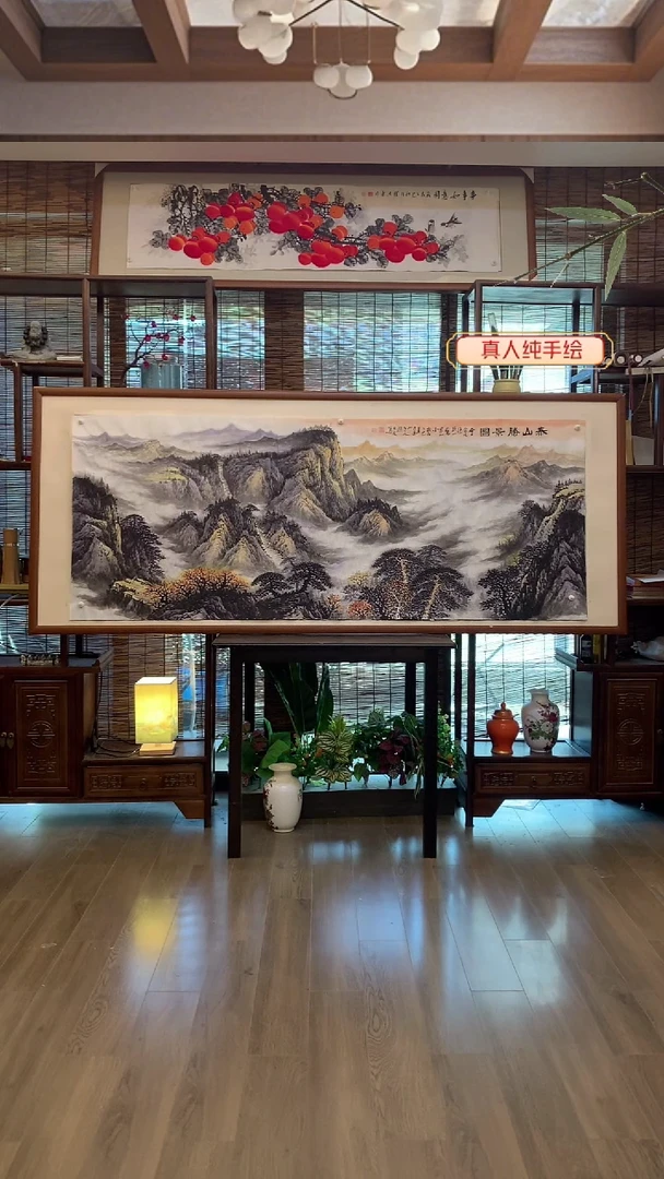 国画国画纯手绘纯实木205*85cm