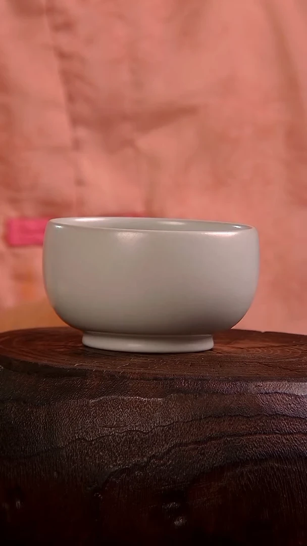 瓷片宝丰汝瓷  王国奇 月白 罗汉杯
