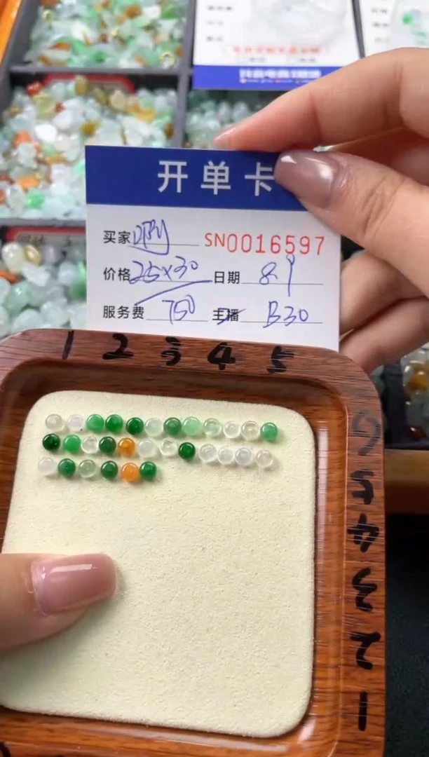 翡翠未镶嵌颈饰啊****)00016597