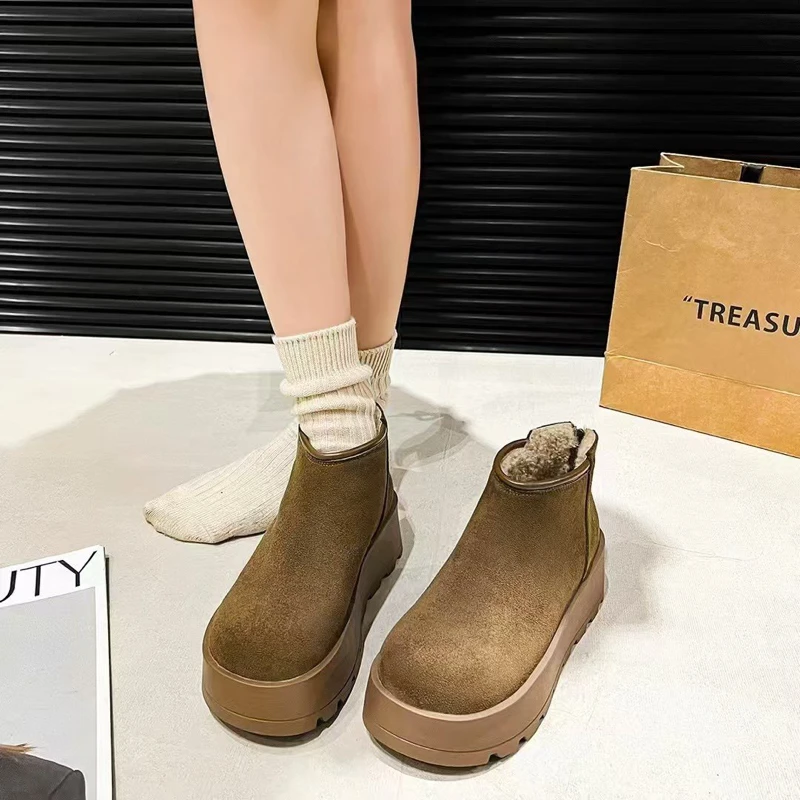 厚底百搭秋冬舒适勃肯雪地靴24852