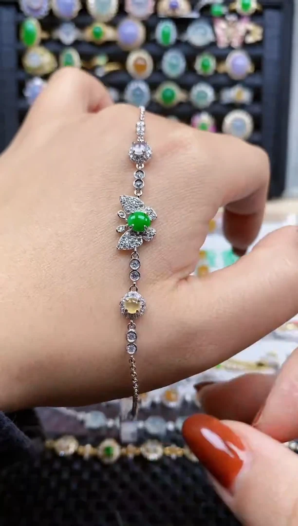 银S925镶嵌戒指翡翠329