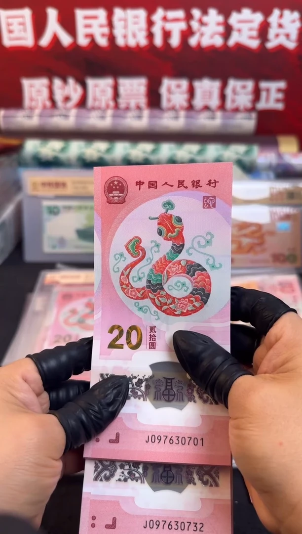 塑料沈塑料蛇刀纪念钞 整刀 无4