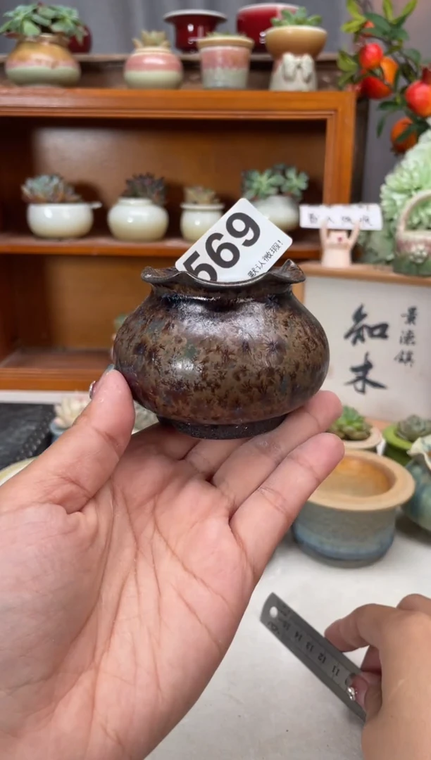 瓷片569知木小芳花盆编号